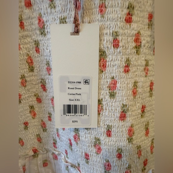 NWT LoveShackFancy Rossi Dress Cerise Pink XXL - Picture 10 of 13